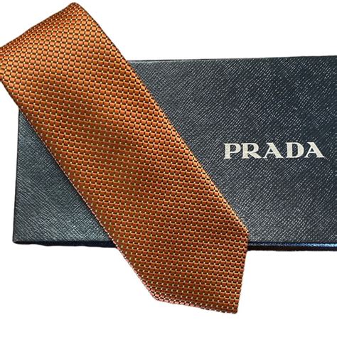 prada neck tie|Prada silk tie.